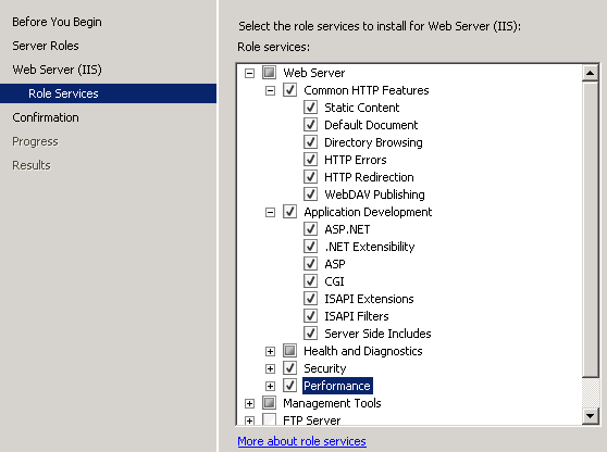 Add IIS Features
