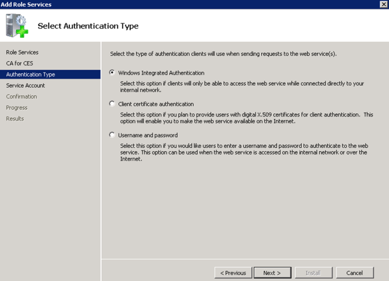 Windows Integrated Authentication